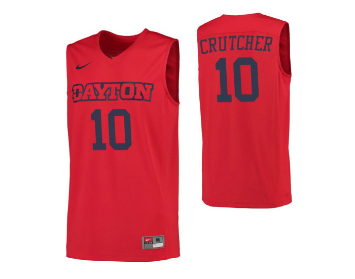 Dayton Flyers 10 Jalen Crutcher Authentic College Basketball Jersey Red