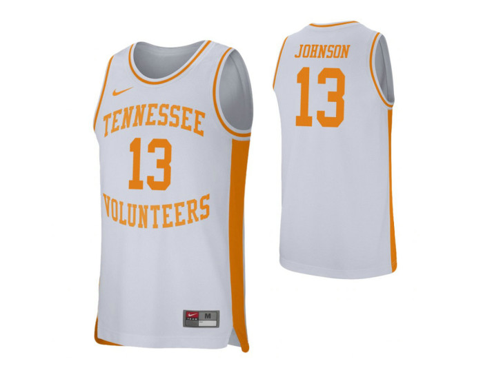 Tennessee Volunteers #13 Jalen Johnson White Replica College Basketball Jersey