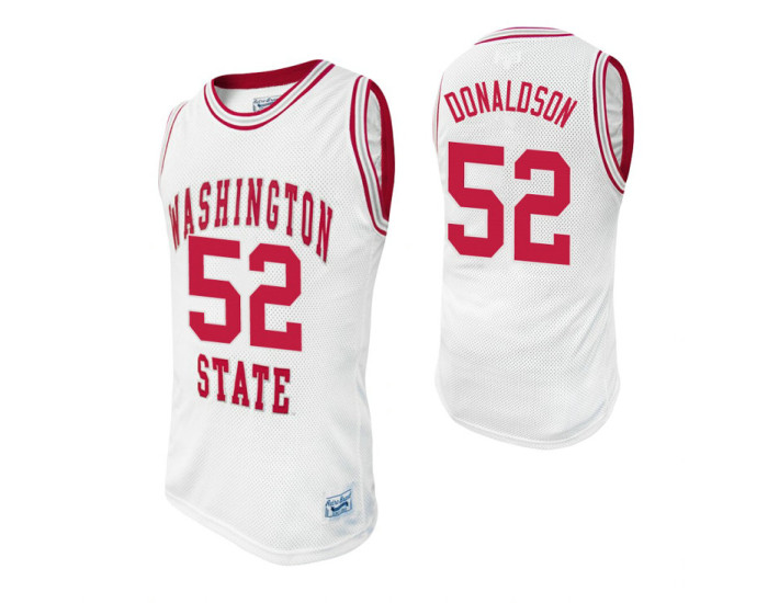 Youth Washington State Cougars 52 James Donaldson Alumni Replica College Basketball Jersey White