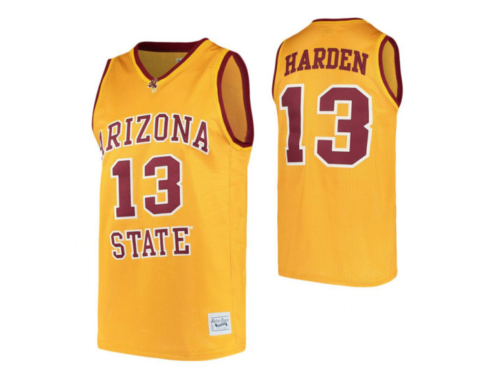 Arizona State Sun Devils #13 James Harden Gold Replica College Basketball Jersey