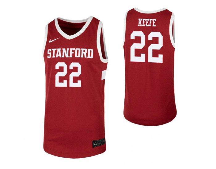 Stanford Cardinal #22 James Keefe Cardinal Replica College Basketball Jersey