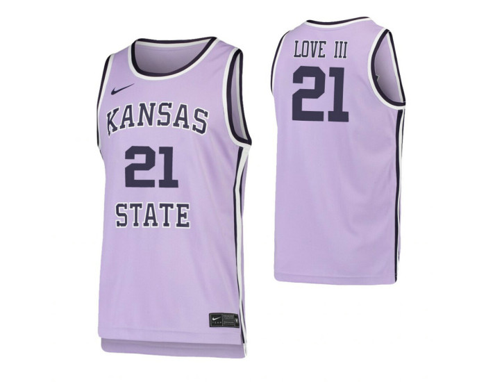 James Love III Kansas State Wildcats Purple Replica College Basketball Jersey