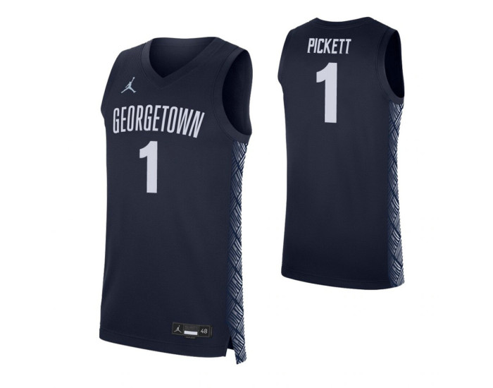 Jamorko Pickett Georgetown Hoyas Navy Authentic College Basketball Jersey
