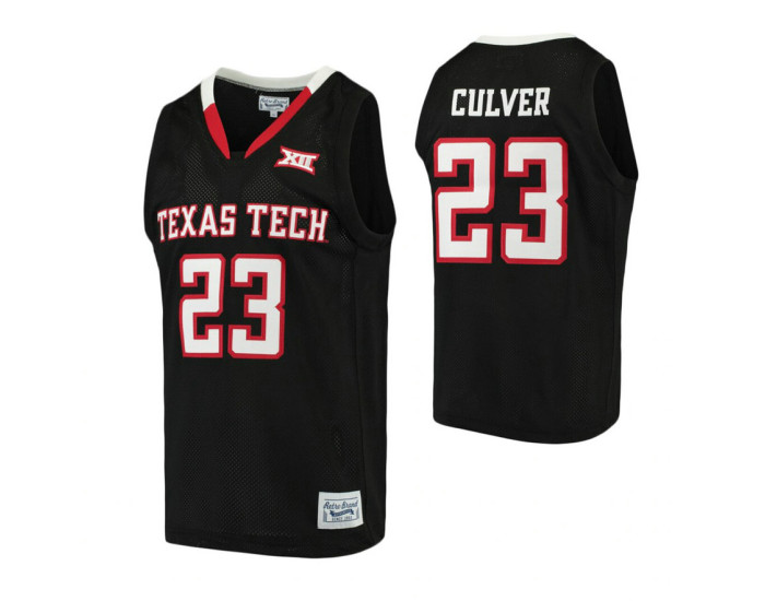 Texas Tech Red Raiders #23 Jarrett Culver Black Authentic College Basketball Jersey