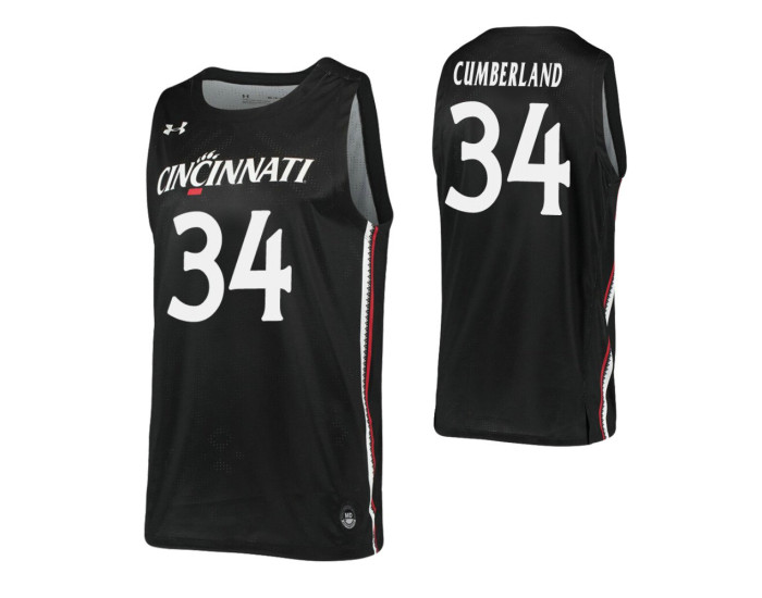 Cincinnati Bearcats #34 Jarron Cumberland Black Authentic College Basketball Jersey