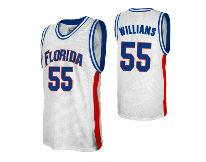 Youth Florida Gators 55 Jason Williams Alumni Replica College Basketball Jersey White