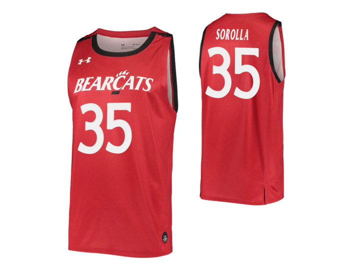 Cincinnati Bearcats #35 Jaume Sorolla Red Authentic College Basketball Jersey