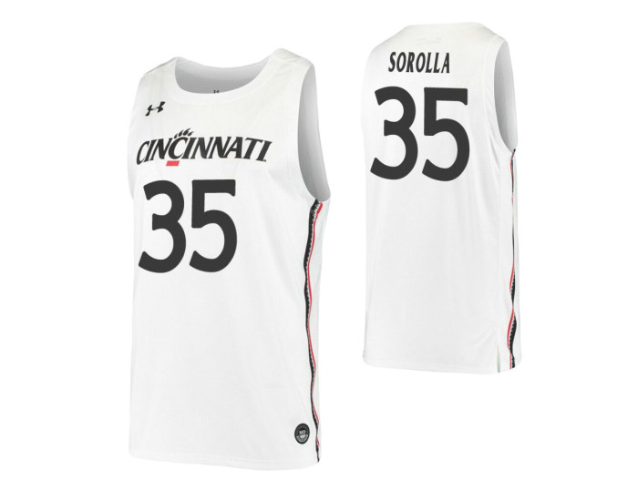 Cincinnati Bearcats #35 Jaume Sorolla White Authentic College Basketball Jersey
