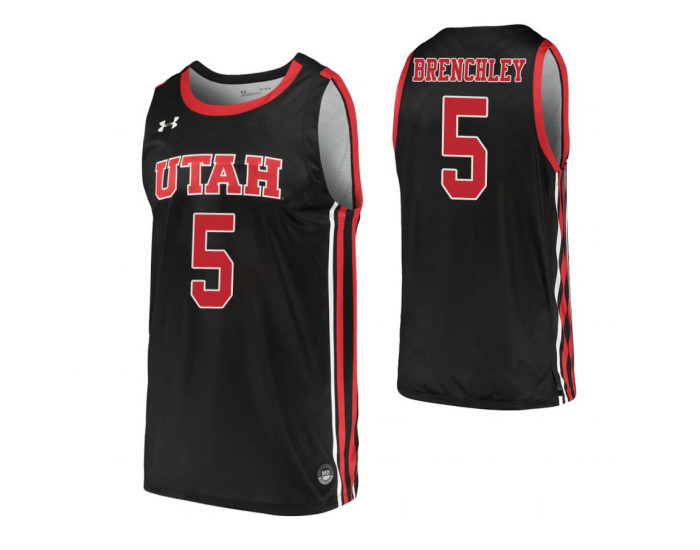 Youth Jaxon Brenchley Replica College Basketball Jersey Black Utah Utes