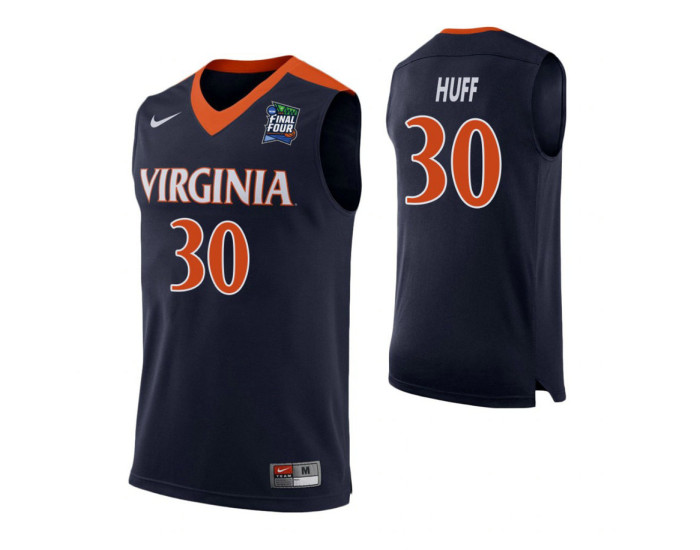 Youth Virginia Cavaliers #30 Jay Huff Navy Replica College Basketball Jersey