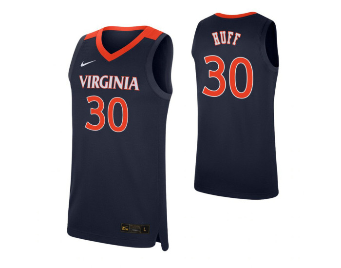 Youth Jay Huff Replica College Basketball Jersey Navy Virginia Cavaliers