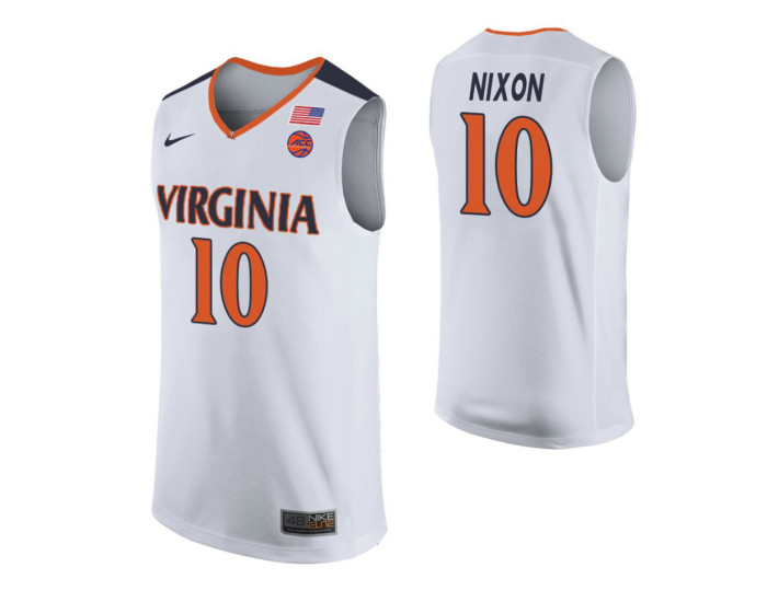 Virginia Cavaliers #10 Jayden Nixon White Replica College Basketball Jersey