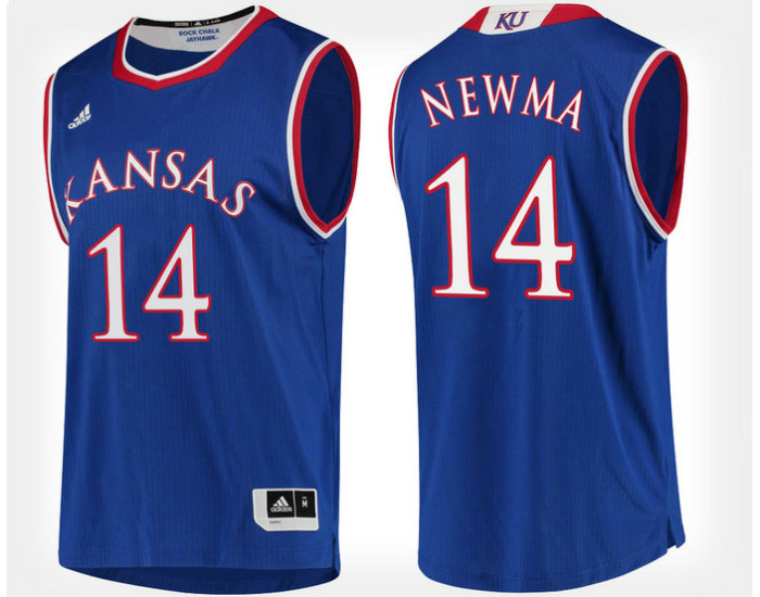 Kansas Jayhawks #14 Malik Newman Blue Home Authentic College Basketball Jersey