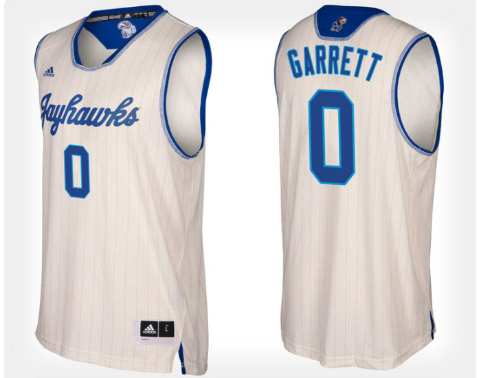Youth Kansas Jayhawks #0 Marcus Garrett Cream Alternate Replica College Basketball Jersey