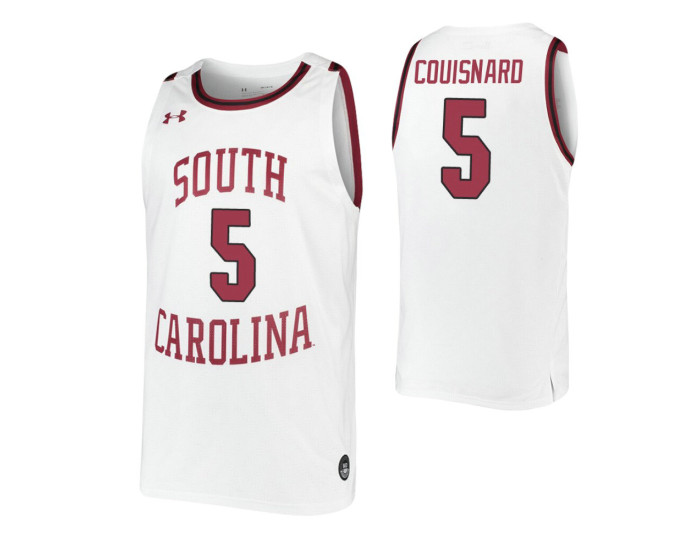 Youth South Carolina Gamecocks #5 Jermaine Couisnard White Replica College Basketball Jersey
