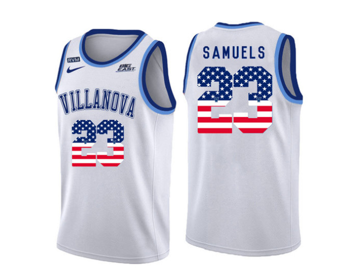 Villanova Wildcats #23 Jermaine Samuels Replica College Basketball Jersey White