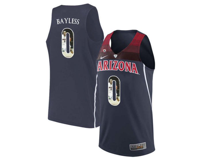 Youth Arizona Wildcats #0 Jerryd Bayless Authentic College Basketball Jersey Navy