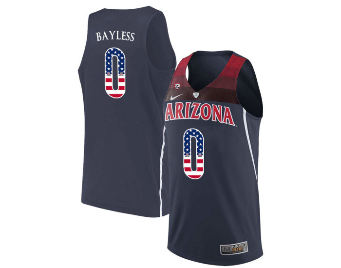 Youth Arizona Wildcats #0 Jerryd Bayless Replica College Basketball Jersey Navy