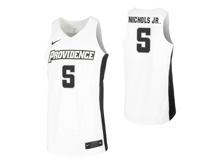 Jimmy Nichols Jr. Authentic College Basketball Jersey White Providence Friars