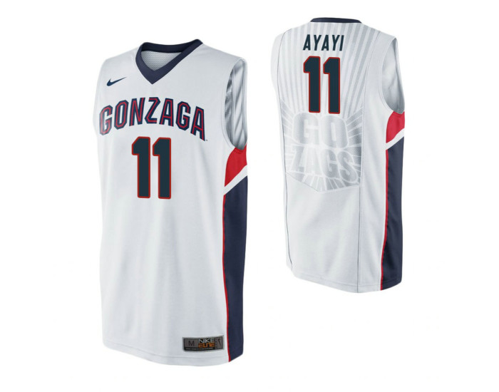 Youth Gonzaga Bulldogs Joel Ayayi Replica College Basketball Jersey White