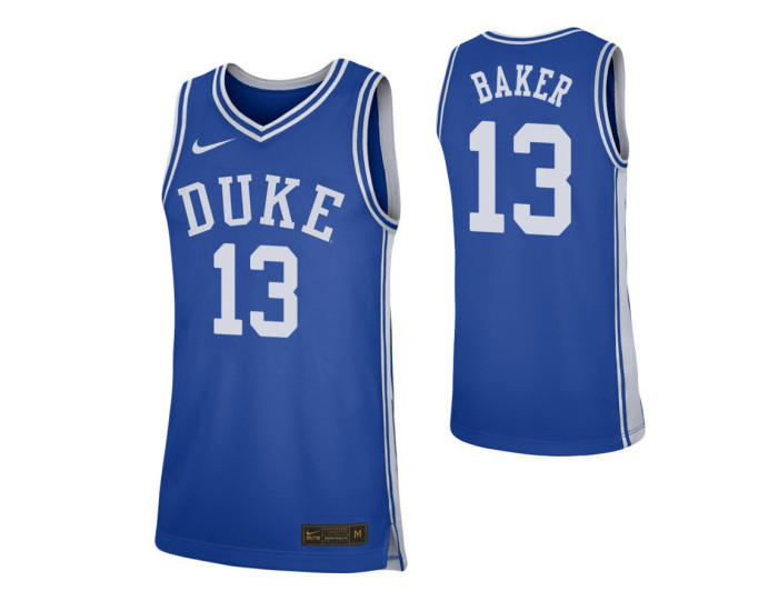 Duke Blue Devils #13 Joey Baker Royal Authentic College Basketball Jersey