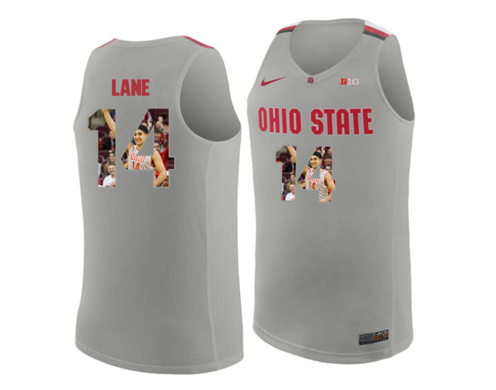 Youth Ohio State Buckeyes #14 Joey Lane Authentic College Basketball Jersey Gray