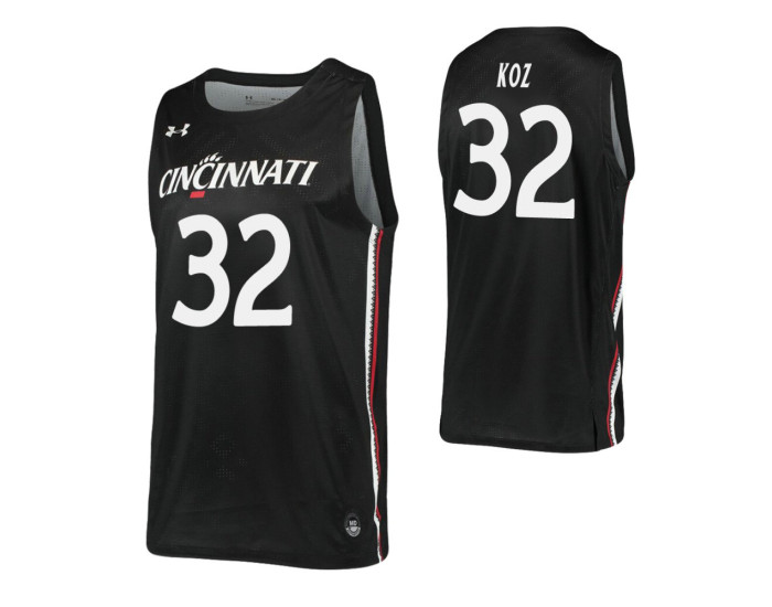 Cincinnati Bearcats #32 John Koz Black Authentic College Basketball Jersey