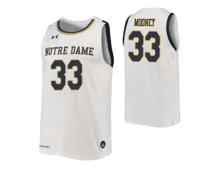 Youth John Mooney Replica College Basketball Jersey White Notre Dame Fighting Irish