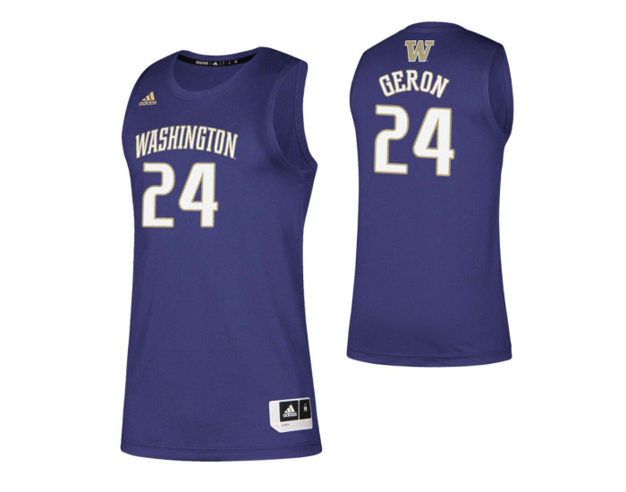 Washington Huskies 24 Jonah Geron Authentic College Basketball Jersey Purple