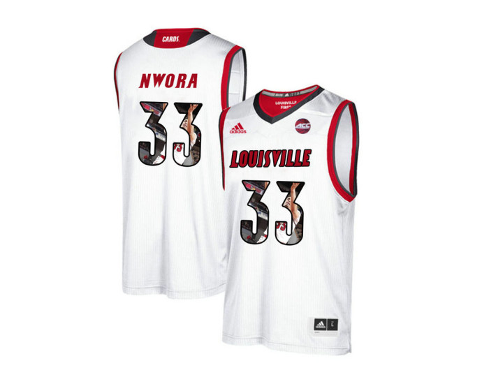 Louisville Cardinals #33 Jordan Nwora Replica College Basketball Jersey White