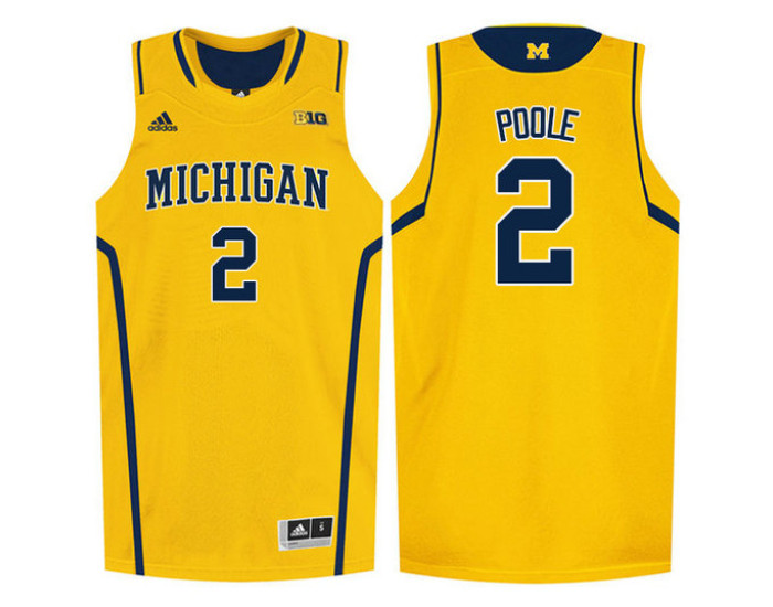 Youth Michigan Wolverines #2 Jordan Poole Replica College Basketball Jersey Gold