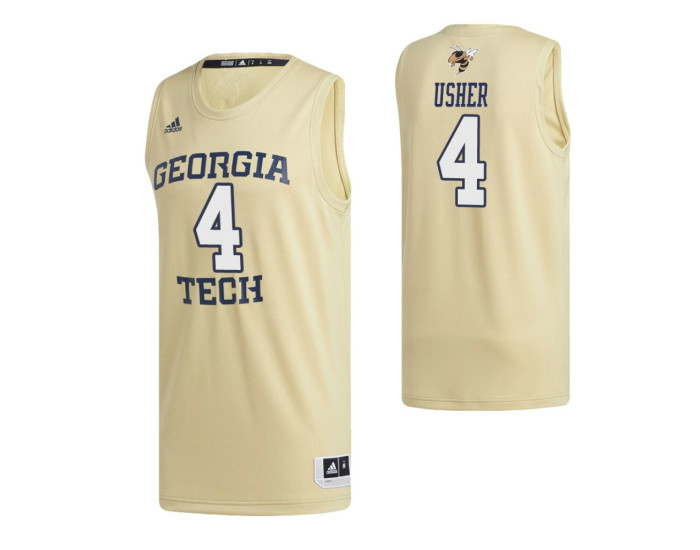 Georgia Tech Yellow Jackets 4 Jordan Usher Swingman Jersey Gold