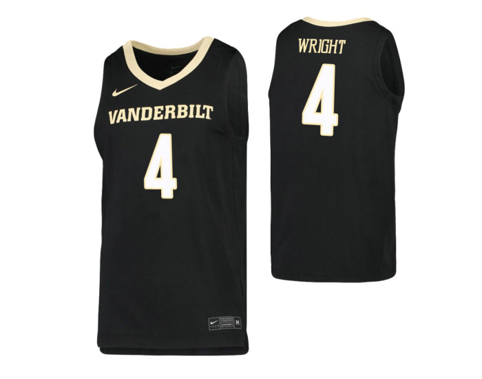 Jordan Wright Authentic College Basketball Jersey Black Vanderbilt Commodores
