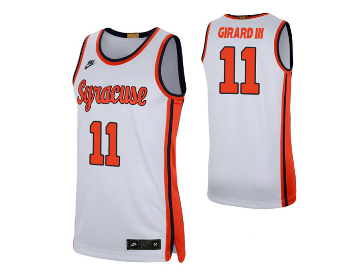 Syracuse Orange #11 Joseph Girard III White Replica College Basketball Jersey