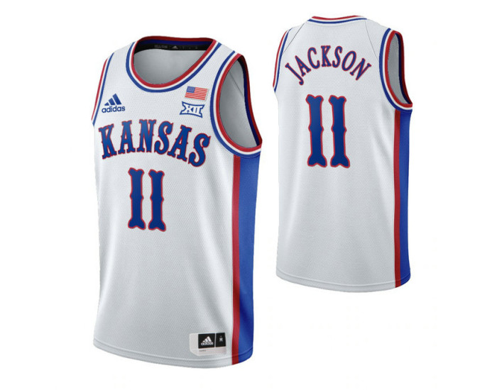 Youth Kansas Jayhawks #11 Josh Jackson White Replica College Basketball Jersey