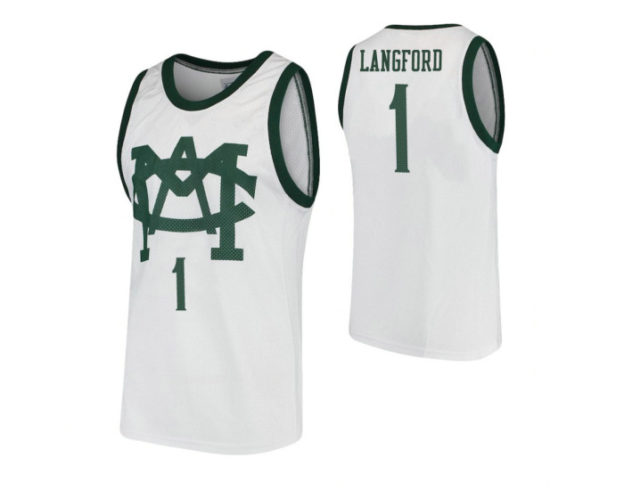 Michigan State Spartans #1 Josh Langford White Authentic College Basketball Jersey