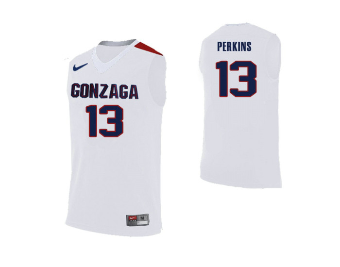 Youth Gonzaga Bulldogs #13 Josh Perkins White Replica College Basketball Jersey