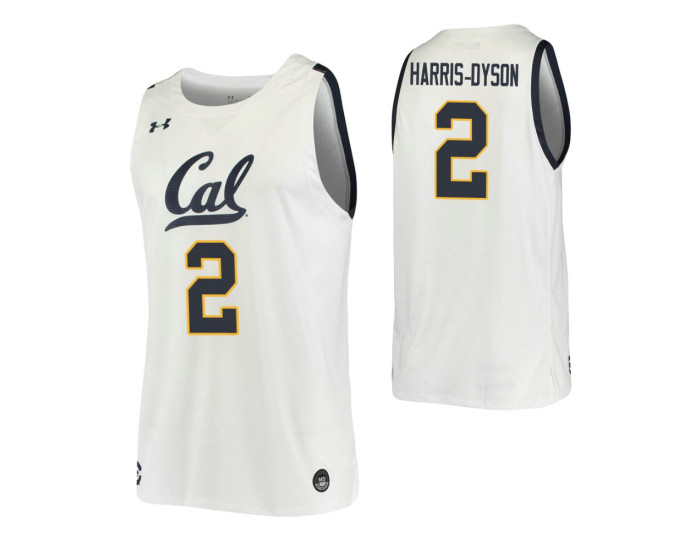 California Golden Bears #2 Juhwan Harris-Dyson White Authentic College Basketball Jersey