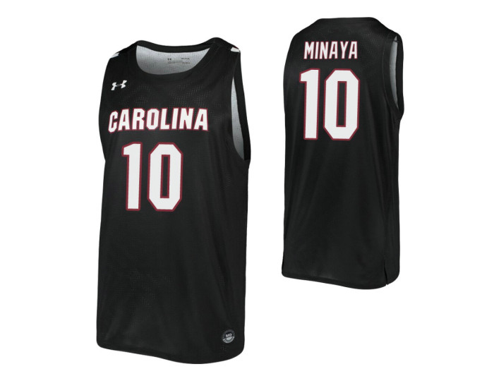 Justin Minaya Authentic College Basketball Jersey Black South Carolina Gamecocks
