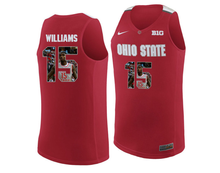 Youth Ohio State Buckeyes #15 Kam Williams Authentic College Basketball Jersey Red