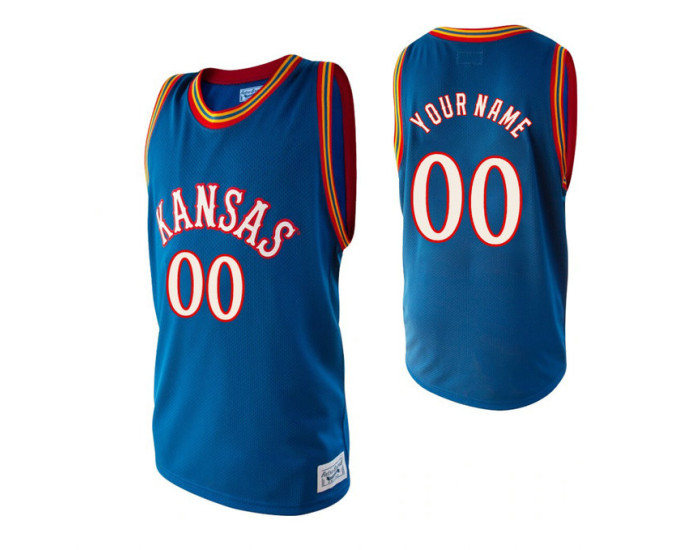 Kansas Jayhawks Custom  College Basketball Alumni Jersey Royal