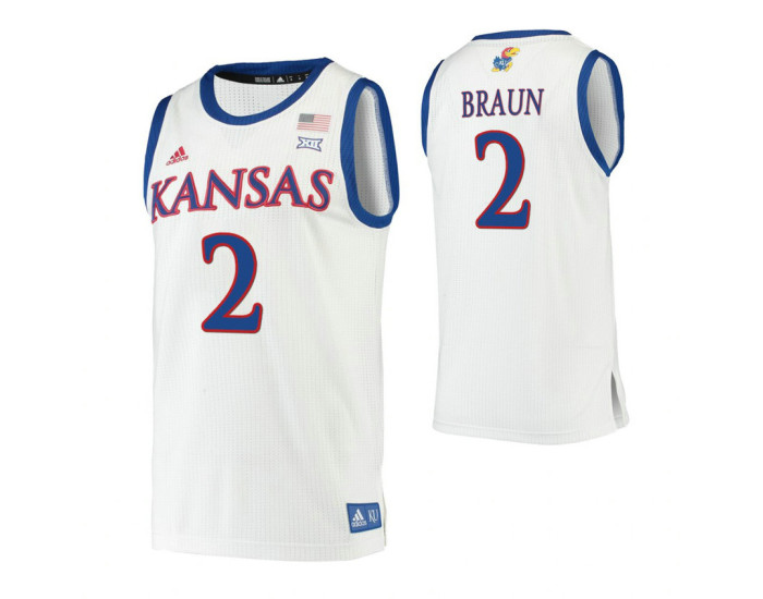 Christian Braun Kansas Jayhawks White Authentic College Basketball Jersey