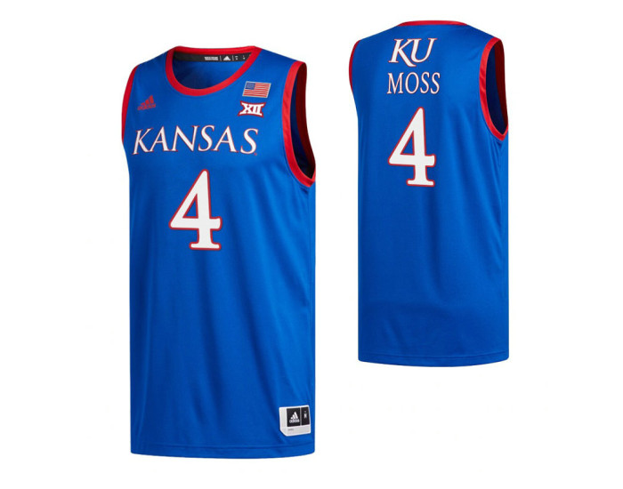 Isaiah Moss Kansas Jayhawks Royal Replica College Basketball Jersey