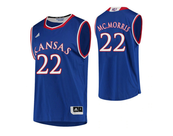 Youth Kansas Jayhawks #22 Marcus Morris Sr. Replica College Basketball Jersey Royal