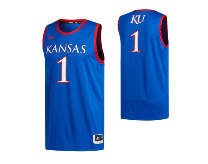 Kansas Jayhawks #1 Basketball Authentic College Basketball Jersey Royal