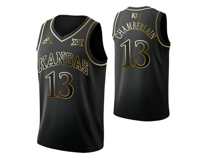 Kansas Jayhawks #13 Wilt Chamberlain Black Authentic College Basketball Jersey