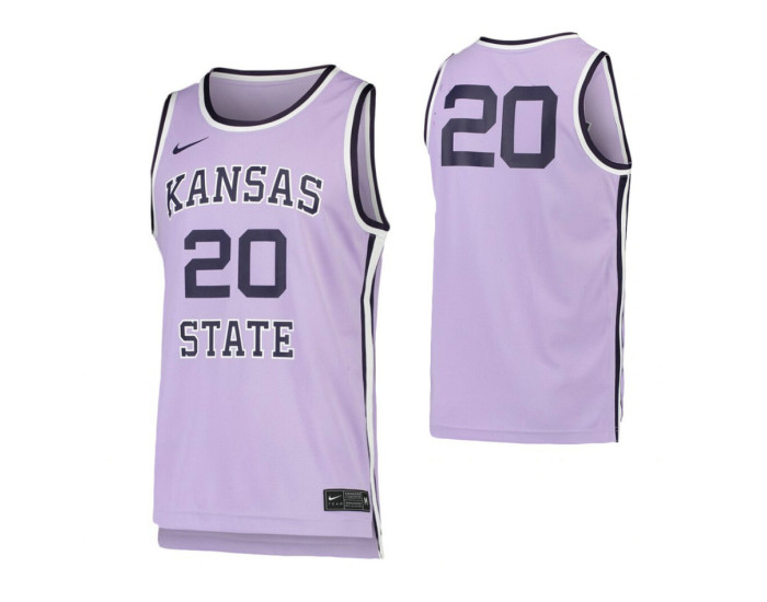 Kansas State Wildcats #20 College Authentic College Basketball Jersey Purple