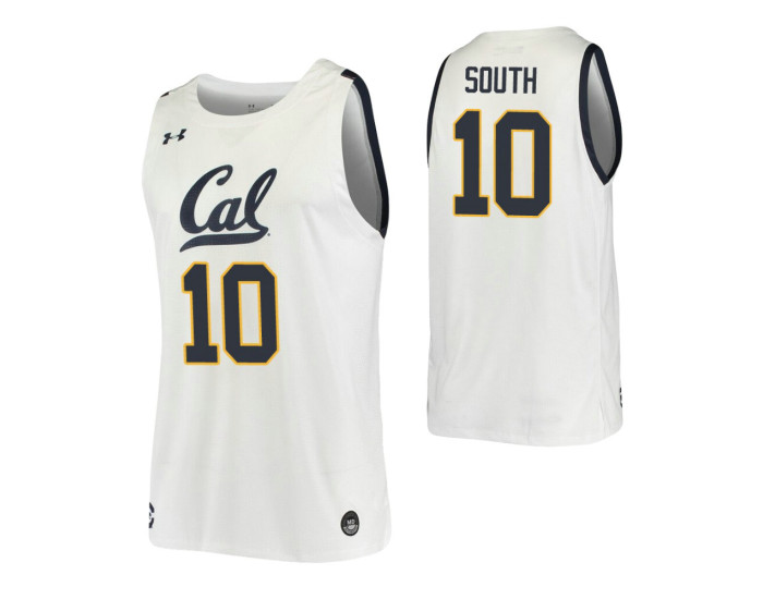 California Golden Bears #10 Kareem South White Authentic College Basketball Jersey