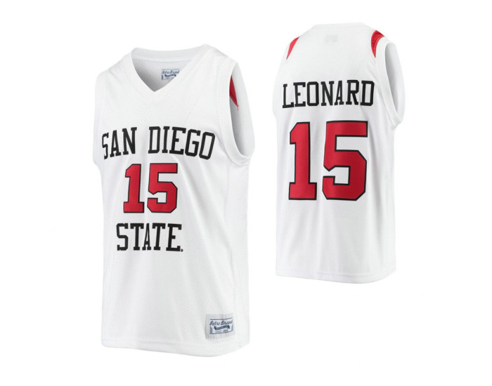 Youth Kawhi Leonard San Diego State Aztecs White Authentic College Basketball Jersey Alumni Limited