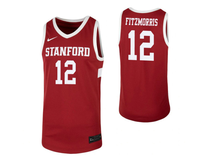 Keenan Fitzmorris Authentic College Basketball Jersey Cardinal Stanford Cardinal